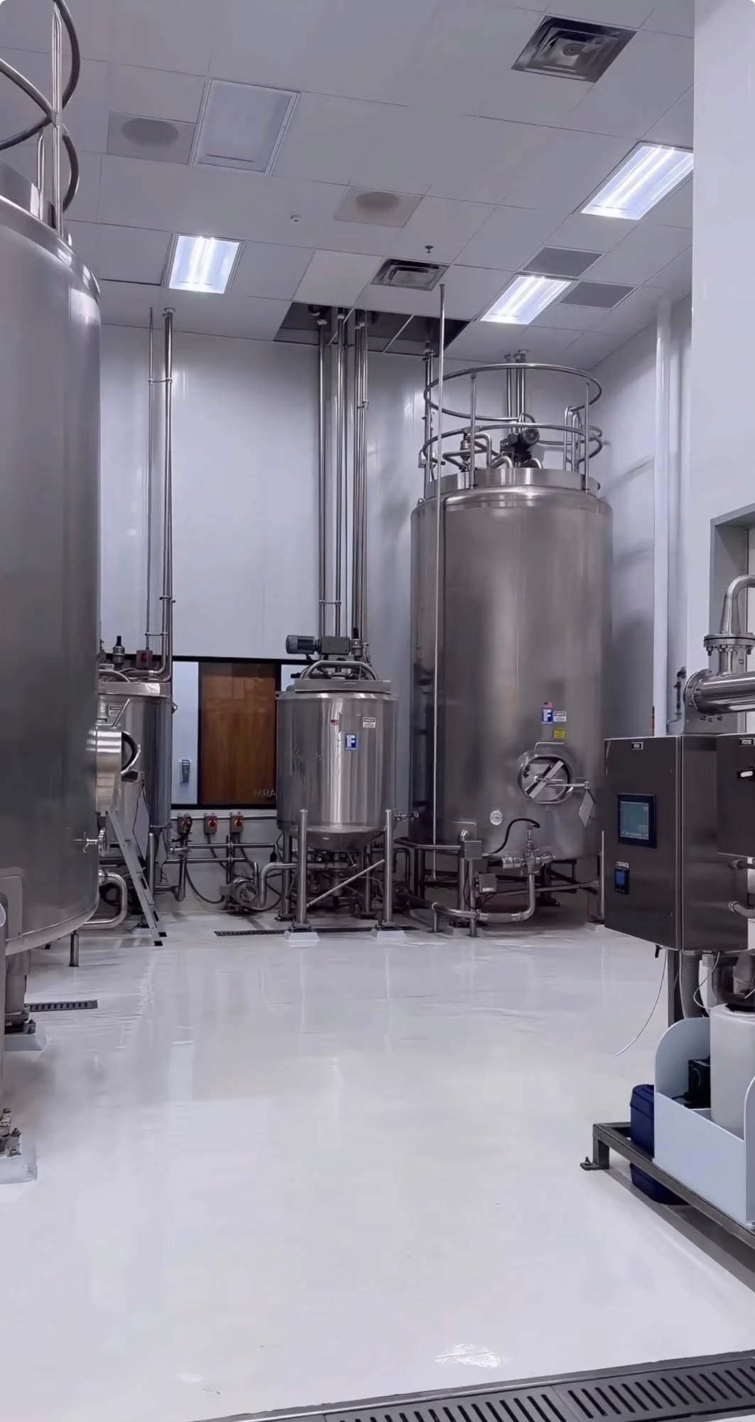 Facility — stainless steel bioreactor tanks